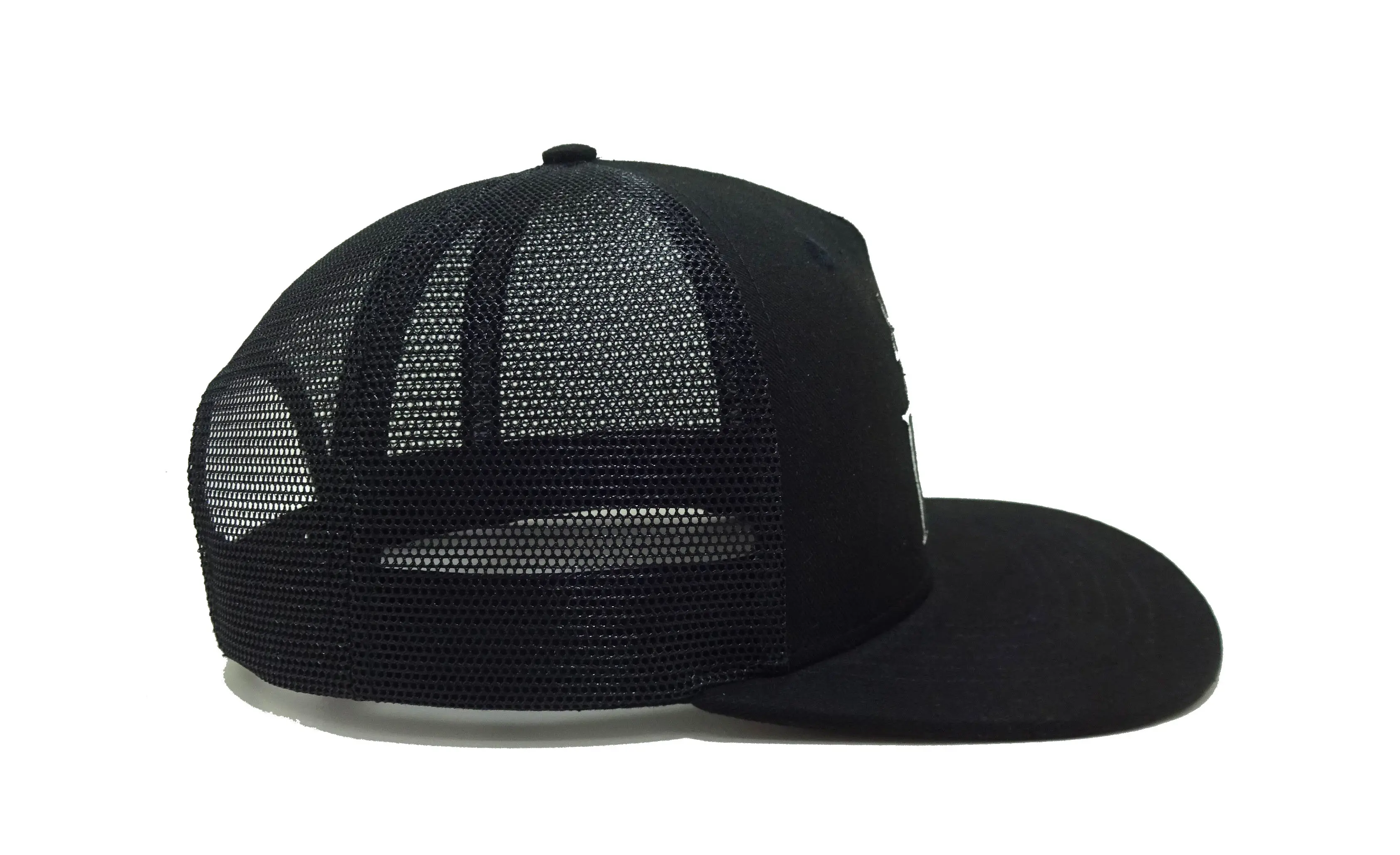 Embroidery Logo 5 Panel Trucker Hat Flat Bill Snapback Caps Vietnam Promotional Brand Hats For Business Support Sample 3