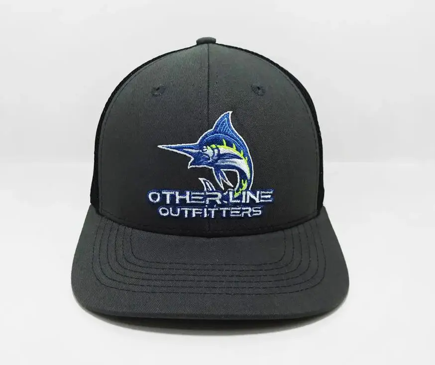 Embroidery Logo 6 Panel Trucker Hat Fishing Snapback Caps Vietnam Promotional Brand Hats for Business Support Sample 1