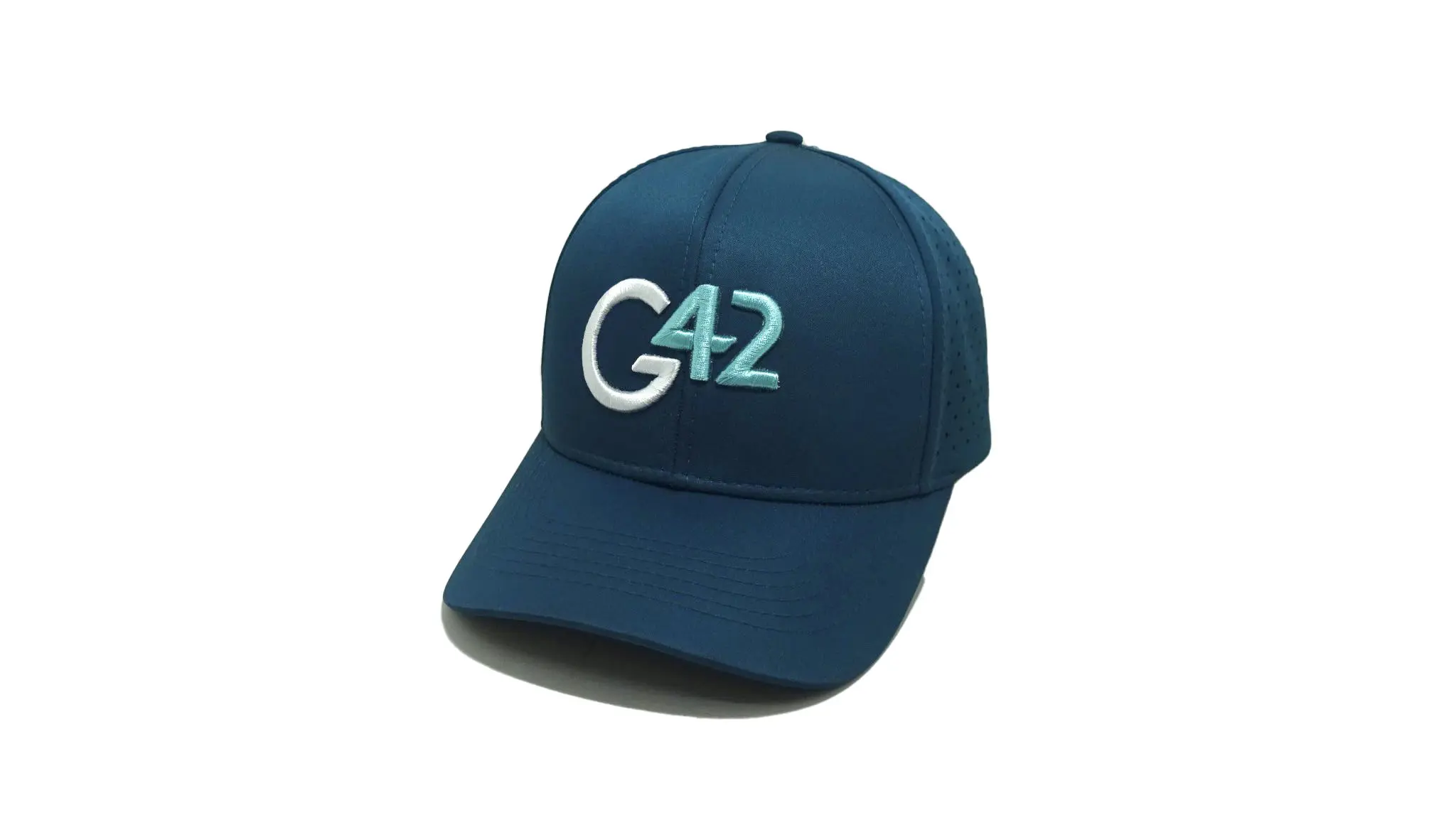 Embroidery Logo Basebaal Hat Polyester Spandex Golf Hats Snapback Caps Laser Cut Holes Curved Brim Cap Vietnam Factory 2