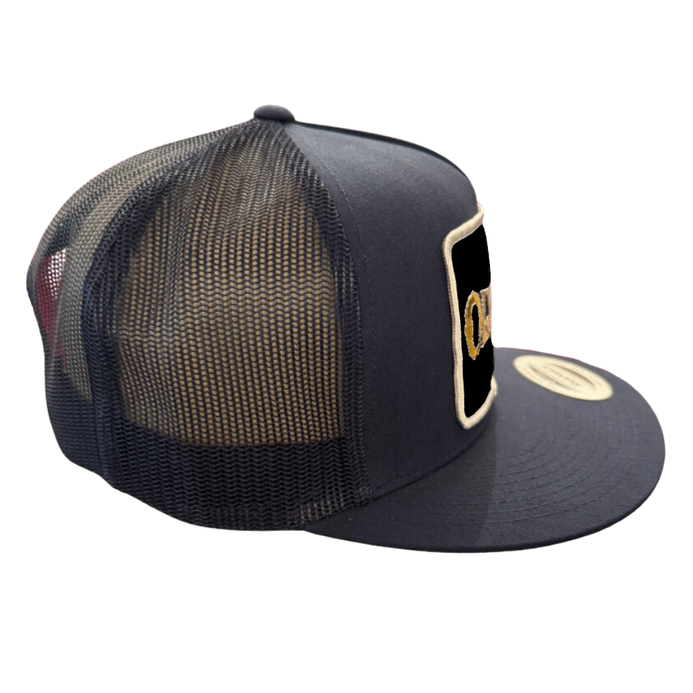 Embroidery Patch Logo on Y 6006 5 Panel Snapback Trucker Caps Tructured Breathable Mesh Adjustable Plastic Single Row Buckle OEM 4