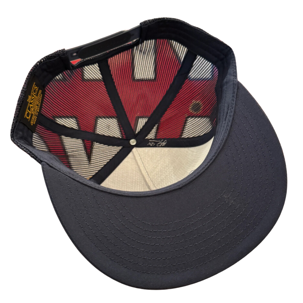 Embroidery Patch Logo on Y 6006 5 Panel Snapback Trucker Caps Tructured Breathable Mesh Adjustable Plastic Single Row Buckle OEM 5