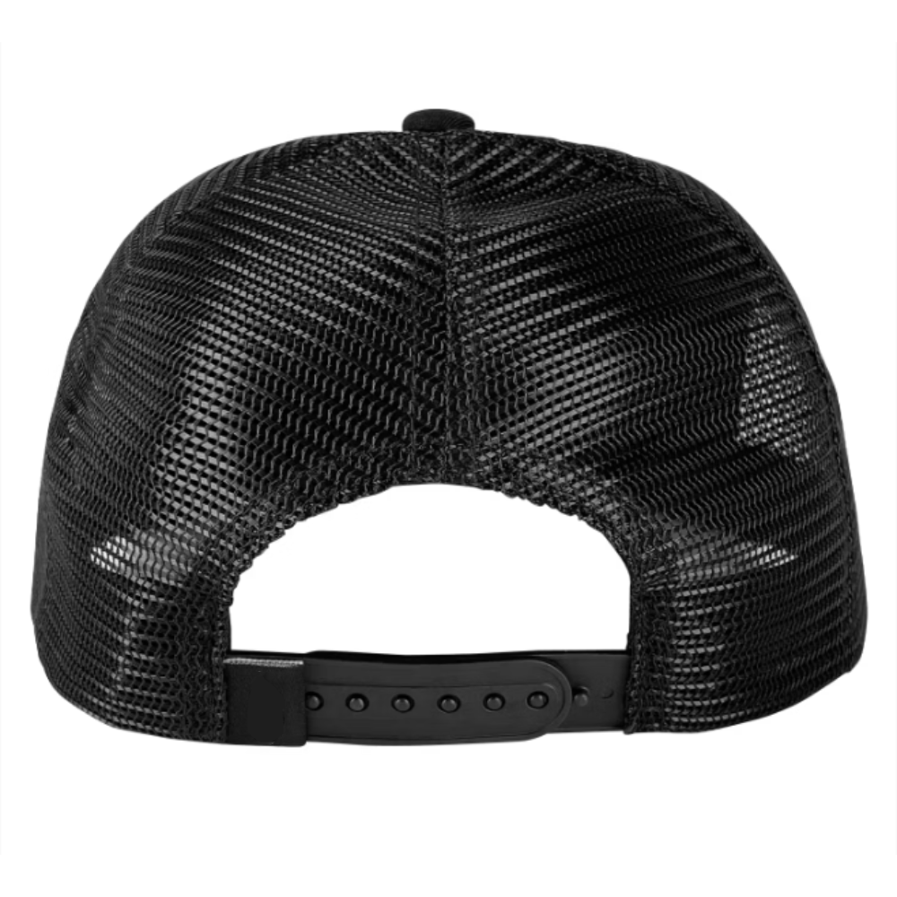 Engraved Leather Patch Hat 7 Panel Gorras Breathable Mesh Adjustable Plastic Single Row Buckle Snapback Flat Brim Wholesale OEM 4