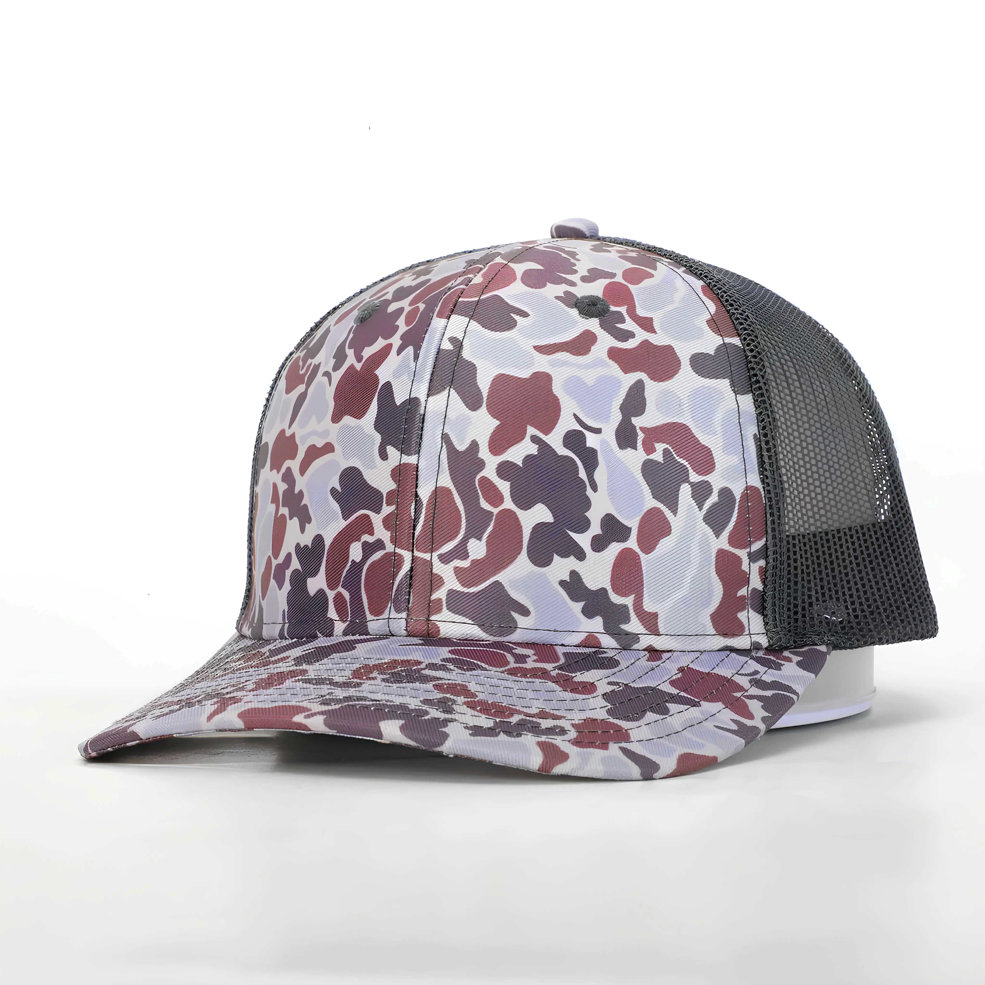 Fashion Hiphop High Quality Ducks Camo Trucker Hat 6 Panel Custom Logo Adjustable Sports Cap for Adults Snapback Cap 2