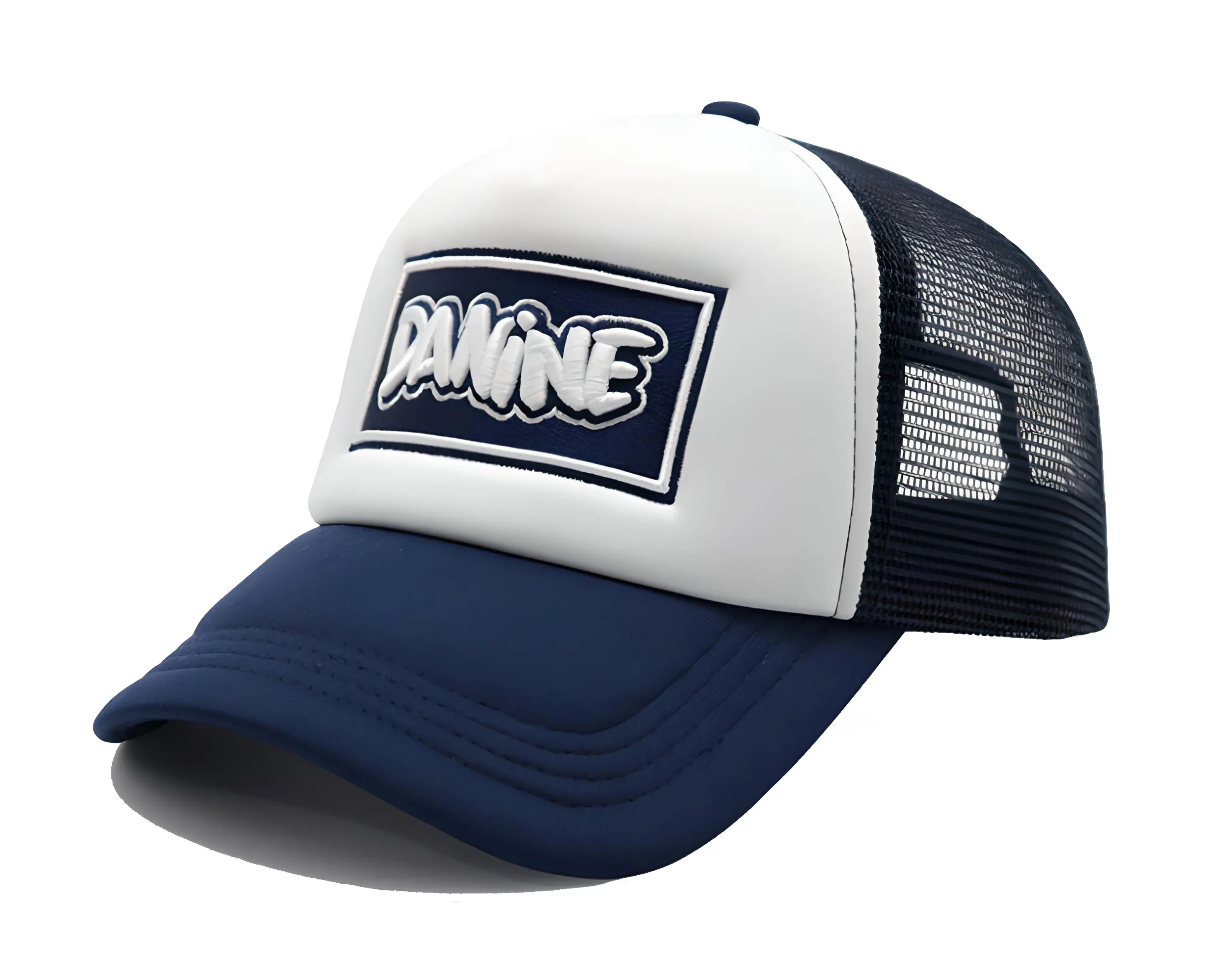Fashion Vintage High Quality Foam Trucker Hat with Custom Logo Wholesale Promotional Sports Cap 2 Tone Adjustable Trucker Hat 2