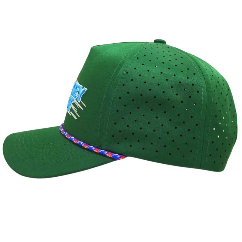 Fashionable Custom Embroidery Logo Caps High Quality Structured Rope Laser Cut Hats Plastic Closure Vietnam OEM Factory L01 3