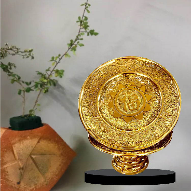 Lucky "Phuc" Charger Plates Cheap Price Best Quality Trending Design Indoor Decoration Customized Packing Made In Vietnam