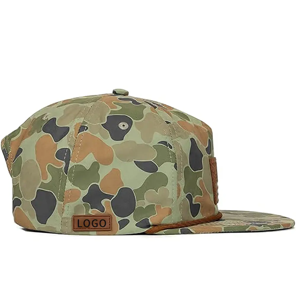 Flag logo Customized Baseball Cap Low Moq Plain Men Camo Baseball Snapback Cap Hat in Bulk With Rope 4