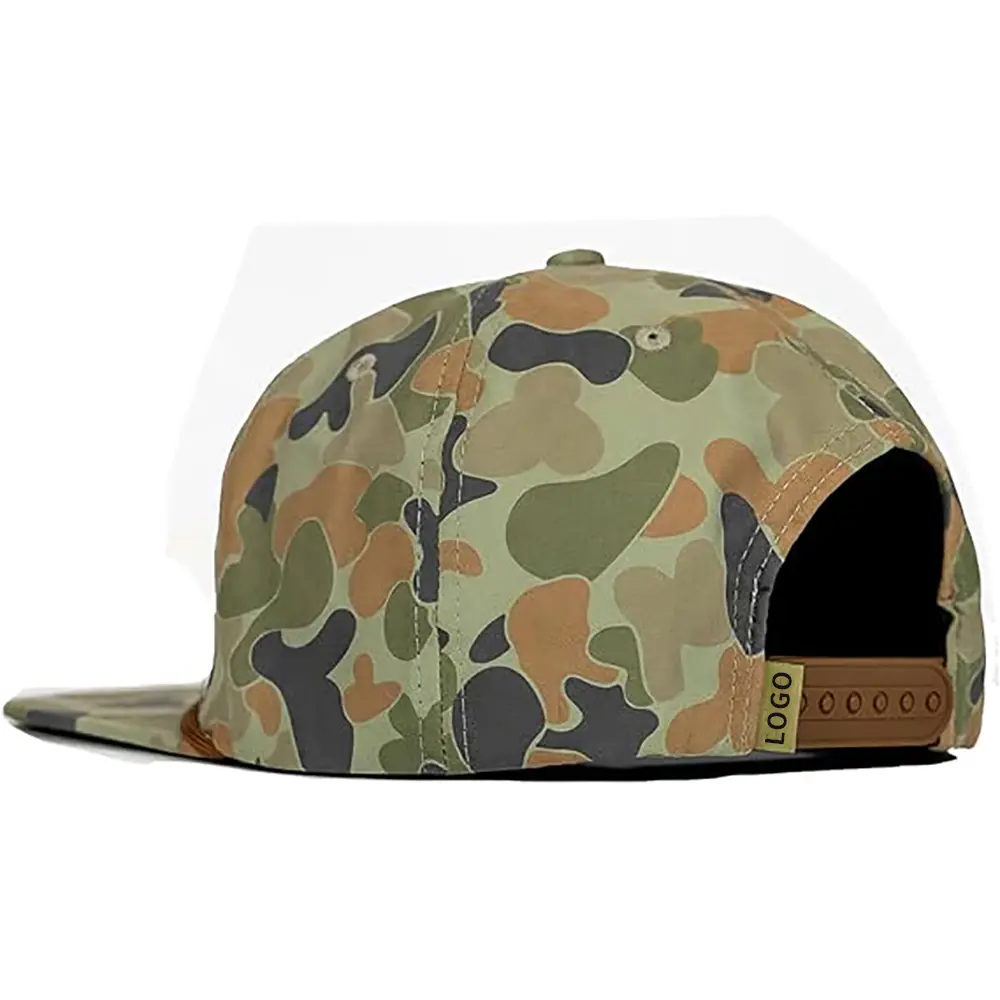 Flag logo Customized Baseball Cap Low Moq Plain Men Camo Baseball Snapback Cap Hat in Bulk With Rope 5