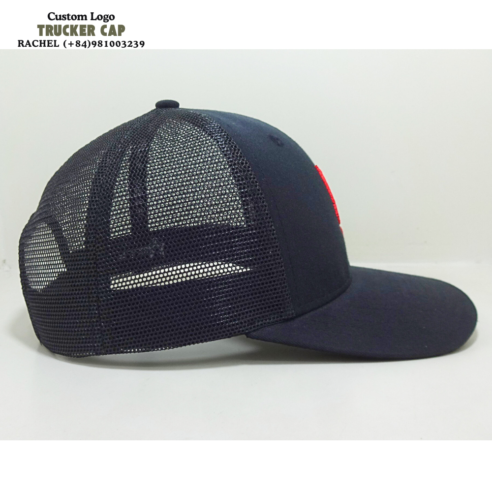 Flat/3D Embroidered Logo Trucker Hats 6 Panel Gorras Structured Caps Custom Printed Inner Tapes Closure Tag Adjustable Snapback 5