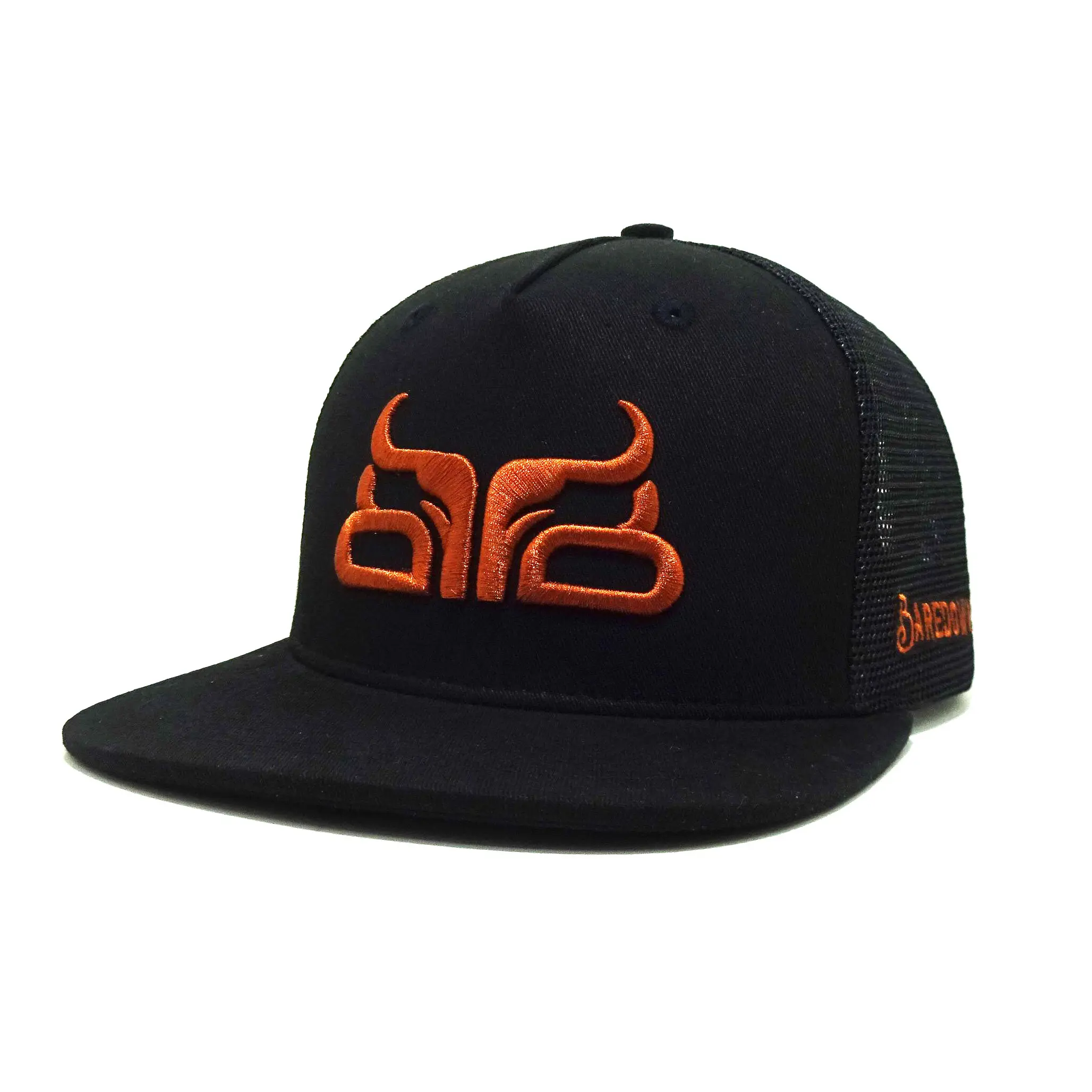 Flat Bill Trucker Hats Custom Embroidery Logo Snapback Caps Vietnam Factory Promotional Hat Sport Dad Cap Free Sample 2