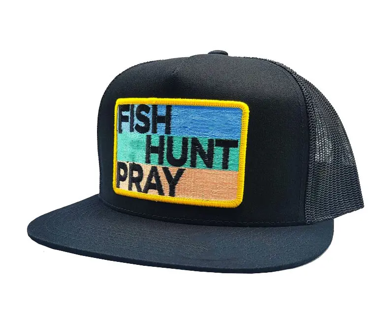 Flat Brim 5 Panels Sports Cap Wholesale Products Woven Patch Logo Structured Adjustable High Quality Medium Profile Trucker Hat 4