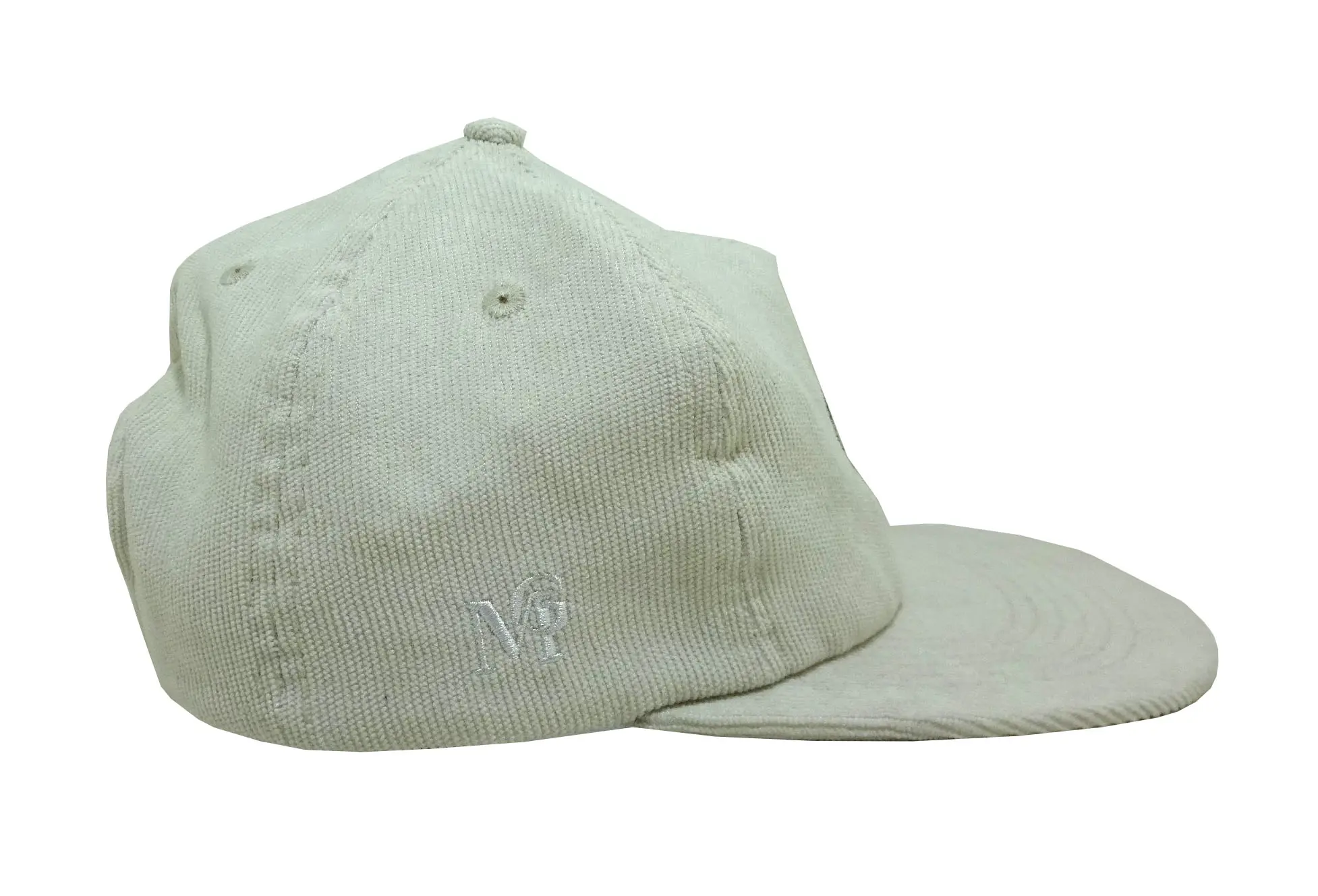 Flat Brim Corduroy Snapback Cap Custom Logo 5-Panel Unstructured High Quality Beige Color Medium Profile Sports Cap Snapback Cap 3