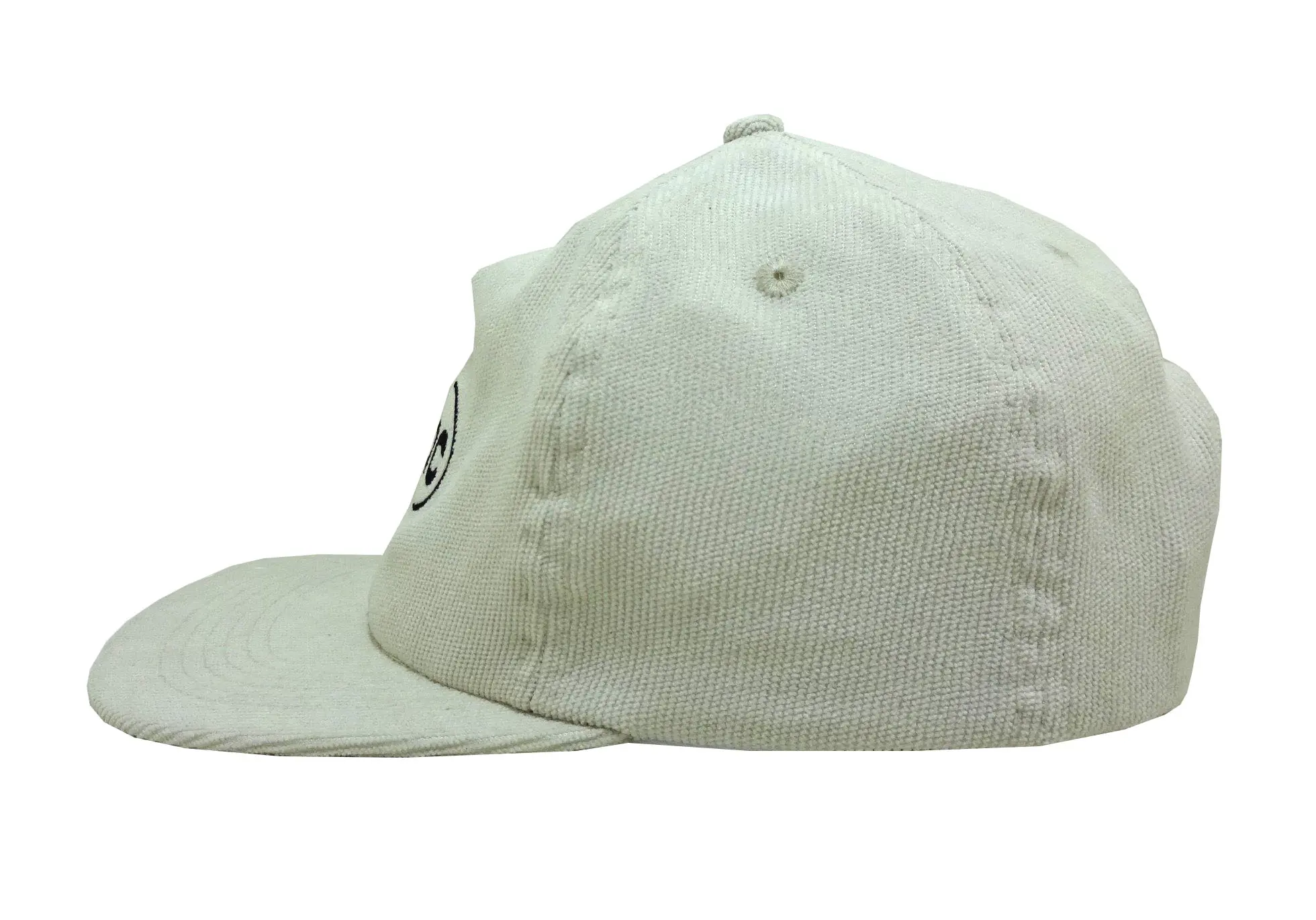 Flat Brim Corduroy Snapback Cap Custom Logo 5-Panel Unstructured High Quality Beige Color Medium Profile Sports Cap Snapback Cap 2