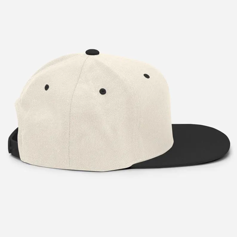 Flat Brim Snapback Cap Two Tone 3D Embroidered Lettering Custom Logo Street Style Adjustable Hat OEM ODM Vietnam Manufacturer 5