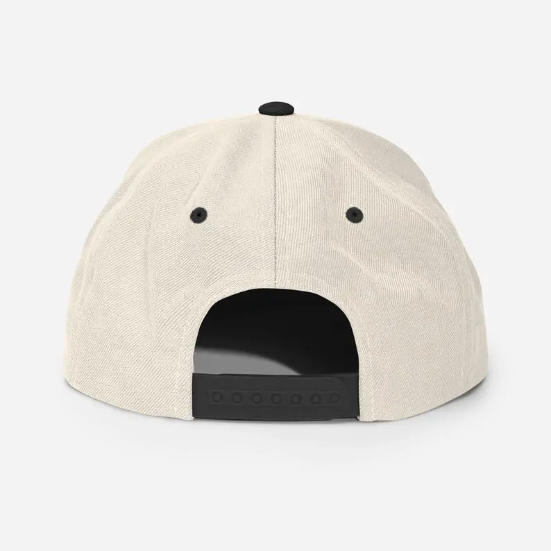 Flat Brim Snapback Cap Two Tone 3D Embroidered Lettering Custom Logo Street Style Adjustable Hat OEM ODM Vietnam Manufacturer 4