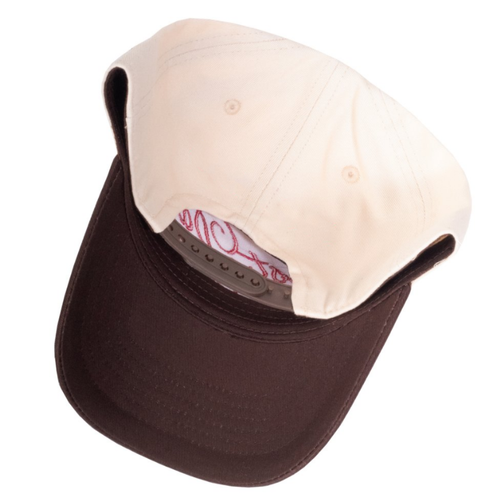 Flat Embroidery Quote Two Tone Baseball Cap 5 Panel Gorras Caps Customized Color Curved Brim Plastic Snapback Closure Wholesale 5