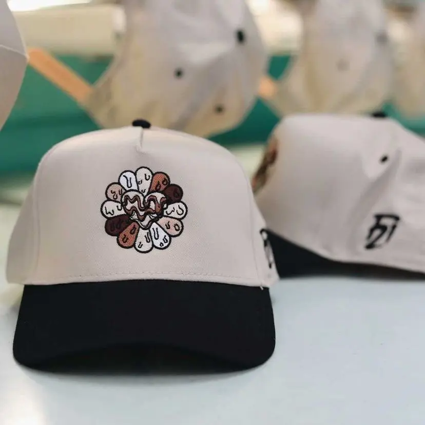 Floral Multi Color Thread Embroidery Logo 5 Panels F21 Baseball Caps One Size Fit All Curvel Brim Sport Men Headwear 7