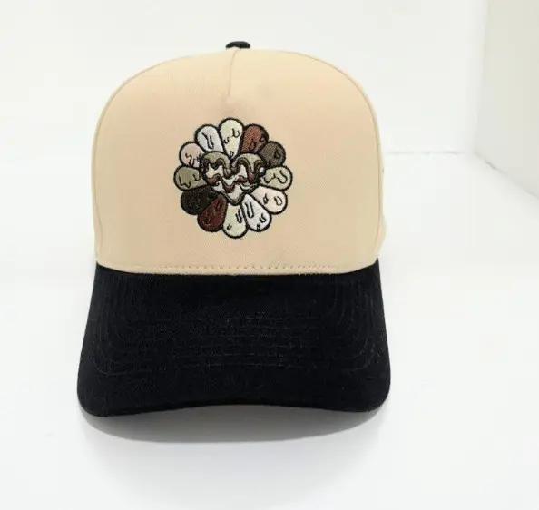 Floral Multi Color Thread Embroidery Logo 5 Panels F21 Baseball Caps One Size Fit All Curvel Brim Sport Men Headwear 2
