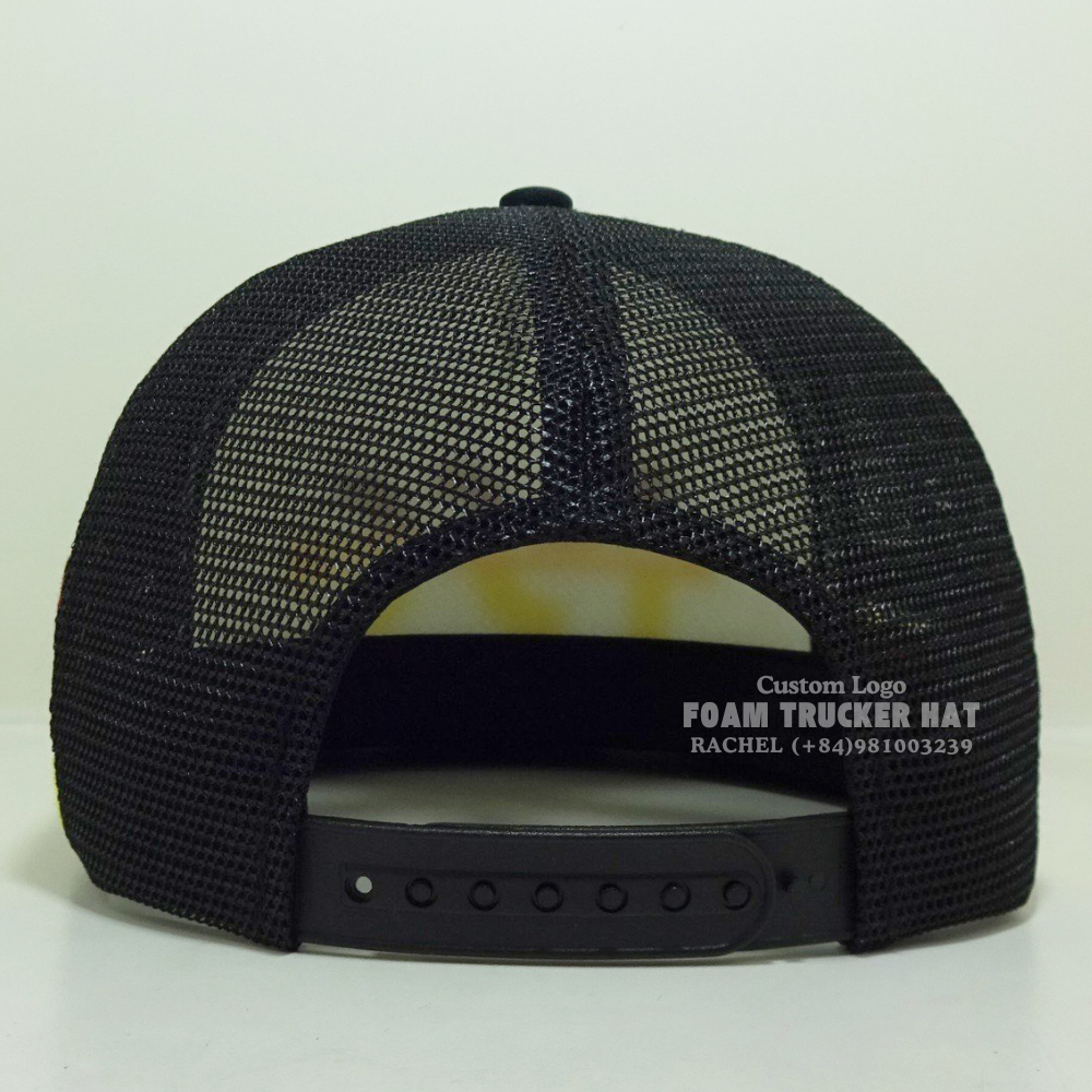Foam Mesh Hats 5 Panel Gorras High Quality Cotton Printed Logo With Ropes Flat Brim Private Inner Tapes Side Stripe Vietnam OEM 7