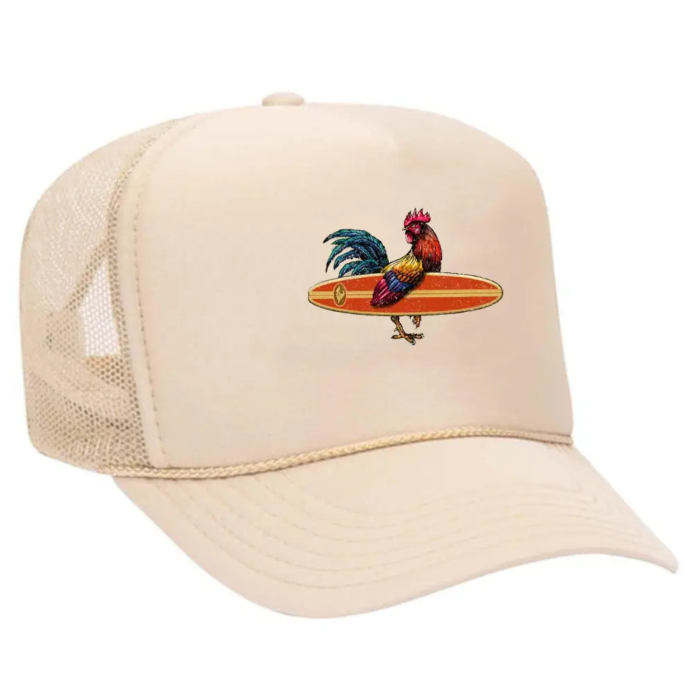 Foam Trucker Hat 5 Panel Custom Color Mesh and Brim Digital Printed Logo Animal Pattern Snapback Plastic Single Row Buckle OEM 3