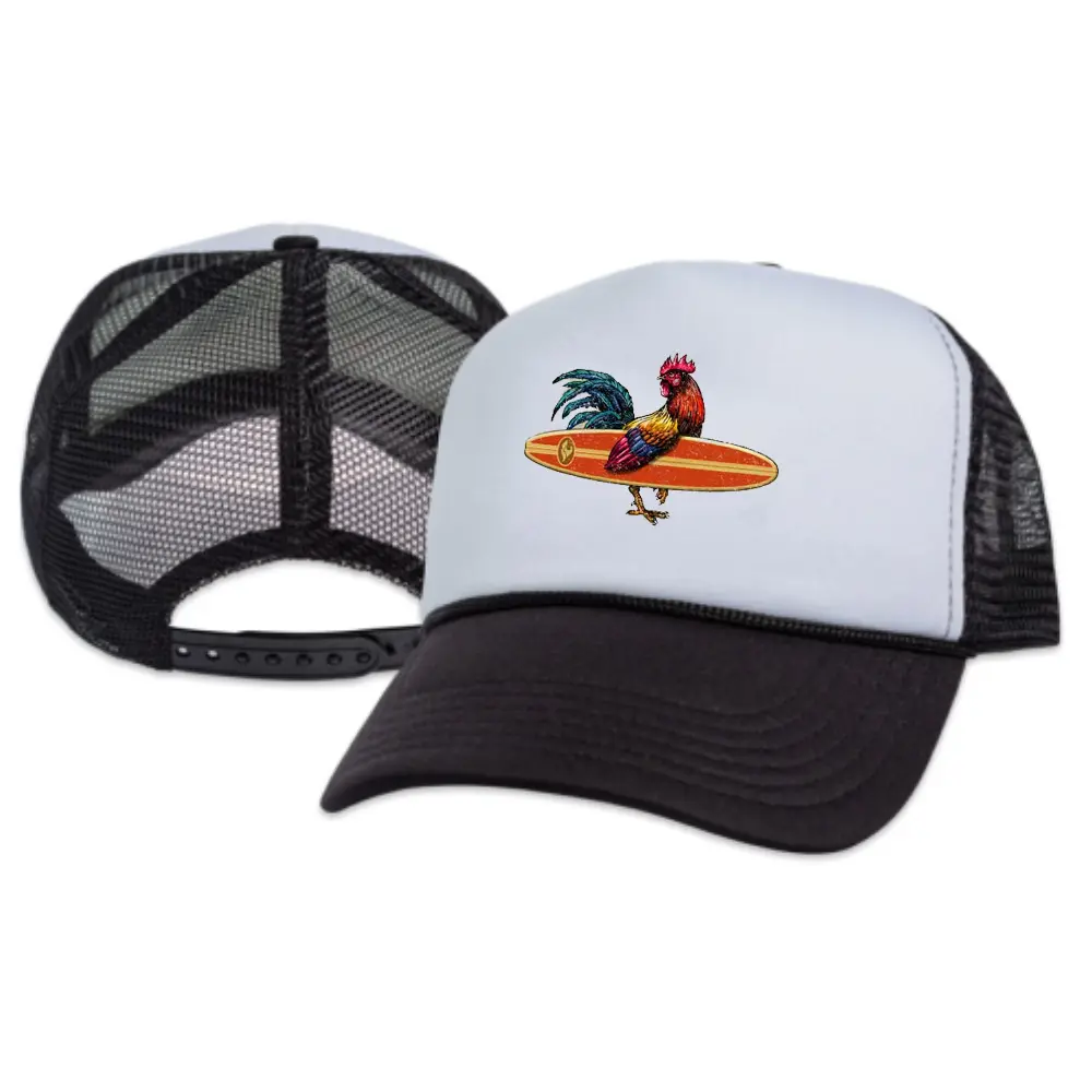 Foam Trucker Hat 5 Panel Custom Color Mesh and Brim Digital Printed Logo Animal Pattern Snapback Plastic Single Row Buckle OEM 5