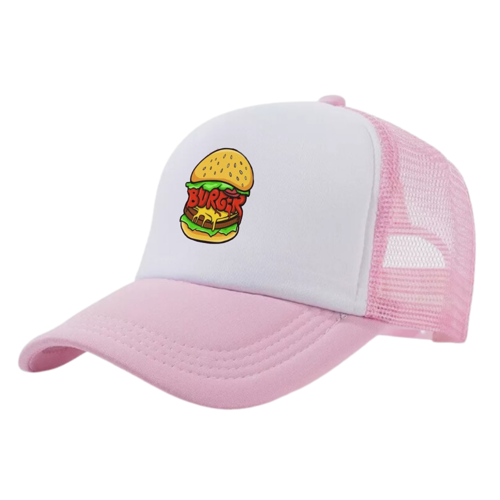 Foam Trucker Hat 5 Panel Gorras Printed Logo Food Pattern Custom Mesh Snapback Plastic Single Row Buckle For Men Women All Ages 2