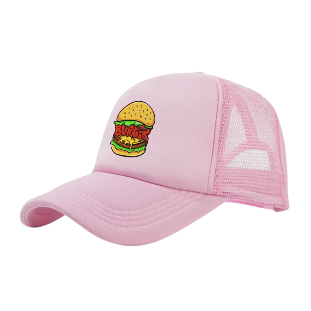 Foam Trucker Hat 5 Panel Gorras Printed Logo Food Pattern Custom Mesh Snapback Plastic Single Row Buckle For Men Women All Ages 3