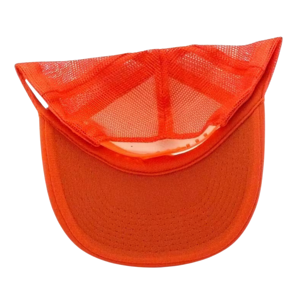 Foam Trucker Hat 5 Panel Gorras Rope Hats Caps Printed Logo Pattern Snapback Plastic Single Row Buckle Beige for All Ages Unisex 4