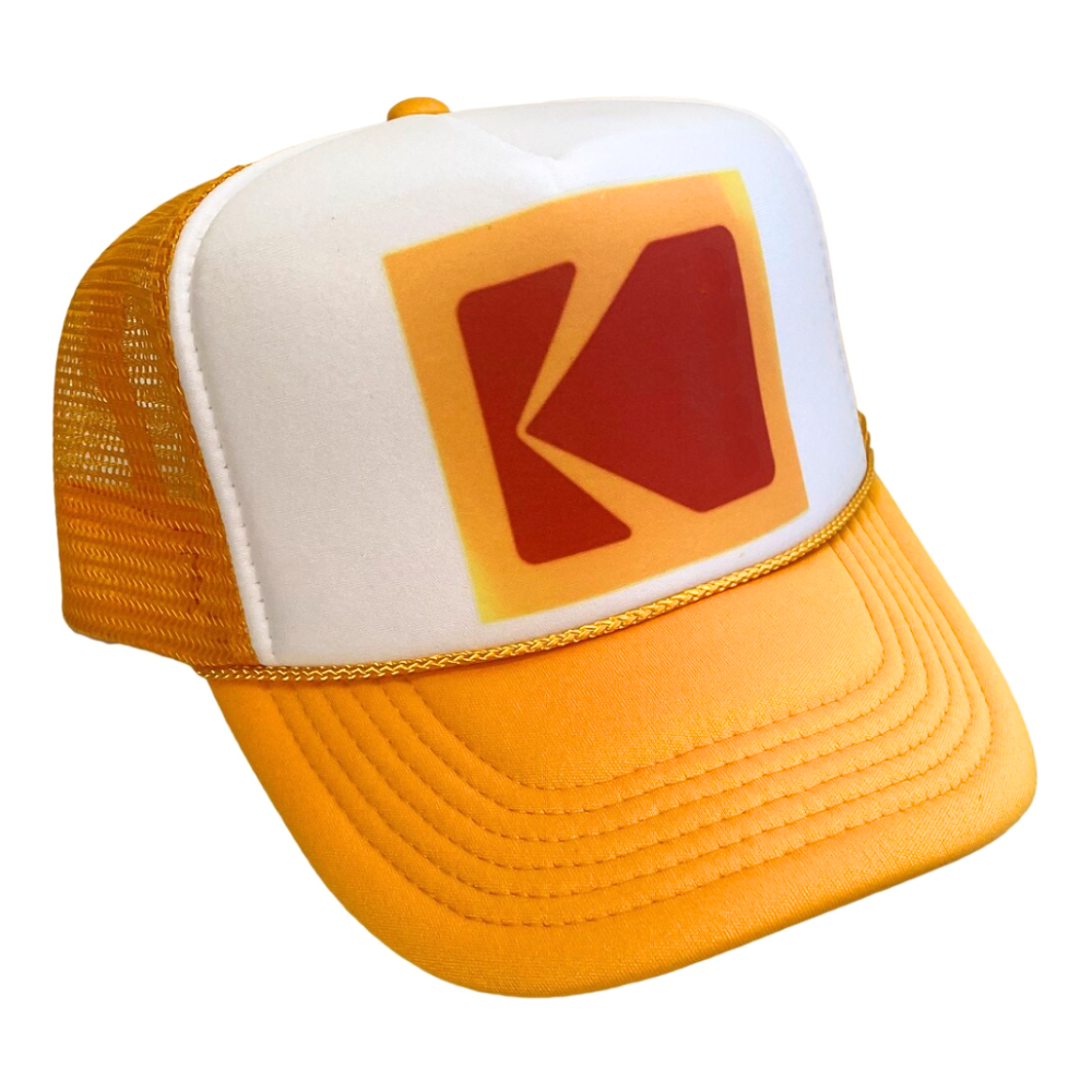 Foam Trucker Hat 5 Panel Gorras Rope Hats Caps Printed Logo Pattern Snapback Plastic Single Row Buckle Beige for All Ages Unisex 5