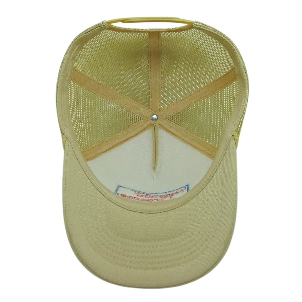 Foam Trucker Hats Chains Embroidered Logo With Rope on Brim 5 Panel Curved Brim Gorras Color Plastic Single Row Buckle Snapback 3