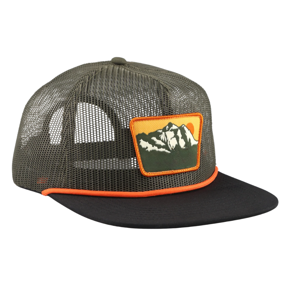 Full Mesh Trucker Hats 6 Panel Gorras Embroidered Logo Patches/Printed Rope Hat Flat Brim Plastic Snapback Closure Adjustable 4