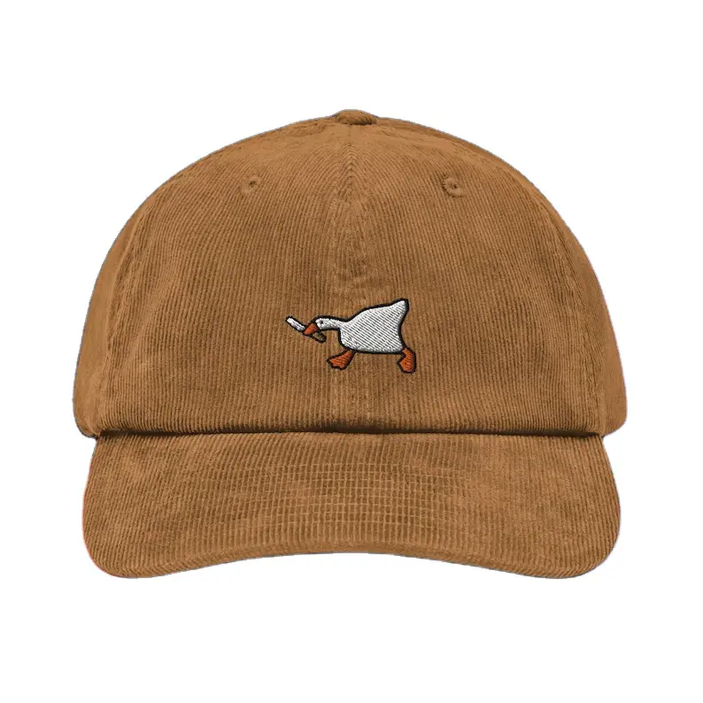 Funny Goose Custom Logo Vietnam Baseball Caps Corduroy Dad Hat Gorras For Men Women Outdoor Casual Animal Lovers Promotion L01