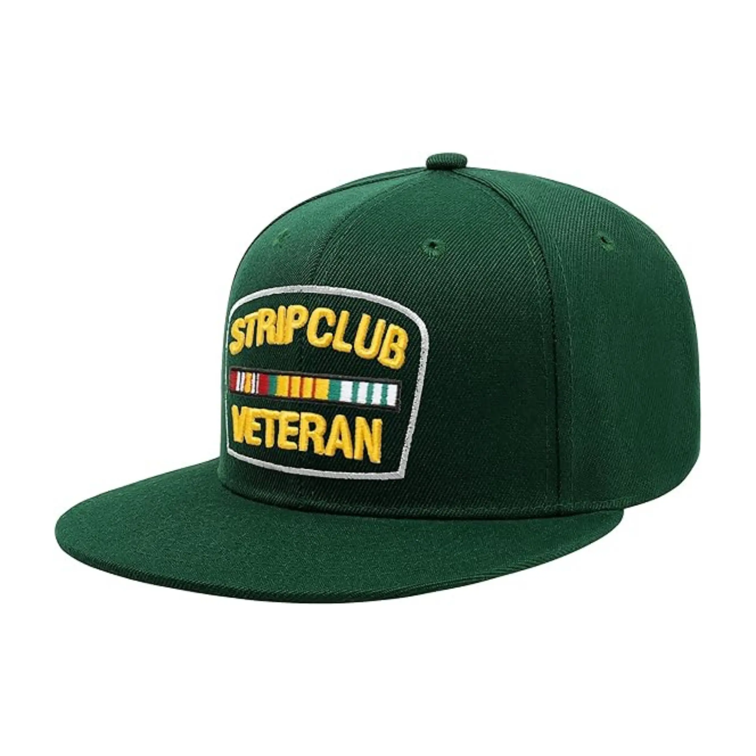 Funny Logo Classic Cotton Flat Bill 6 Panel Snapback Cap 3D Embroidery Custom High Quality Fitted Baseball Caps 2