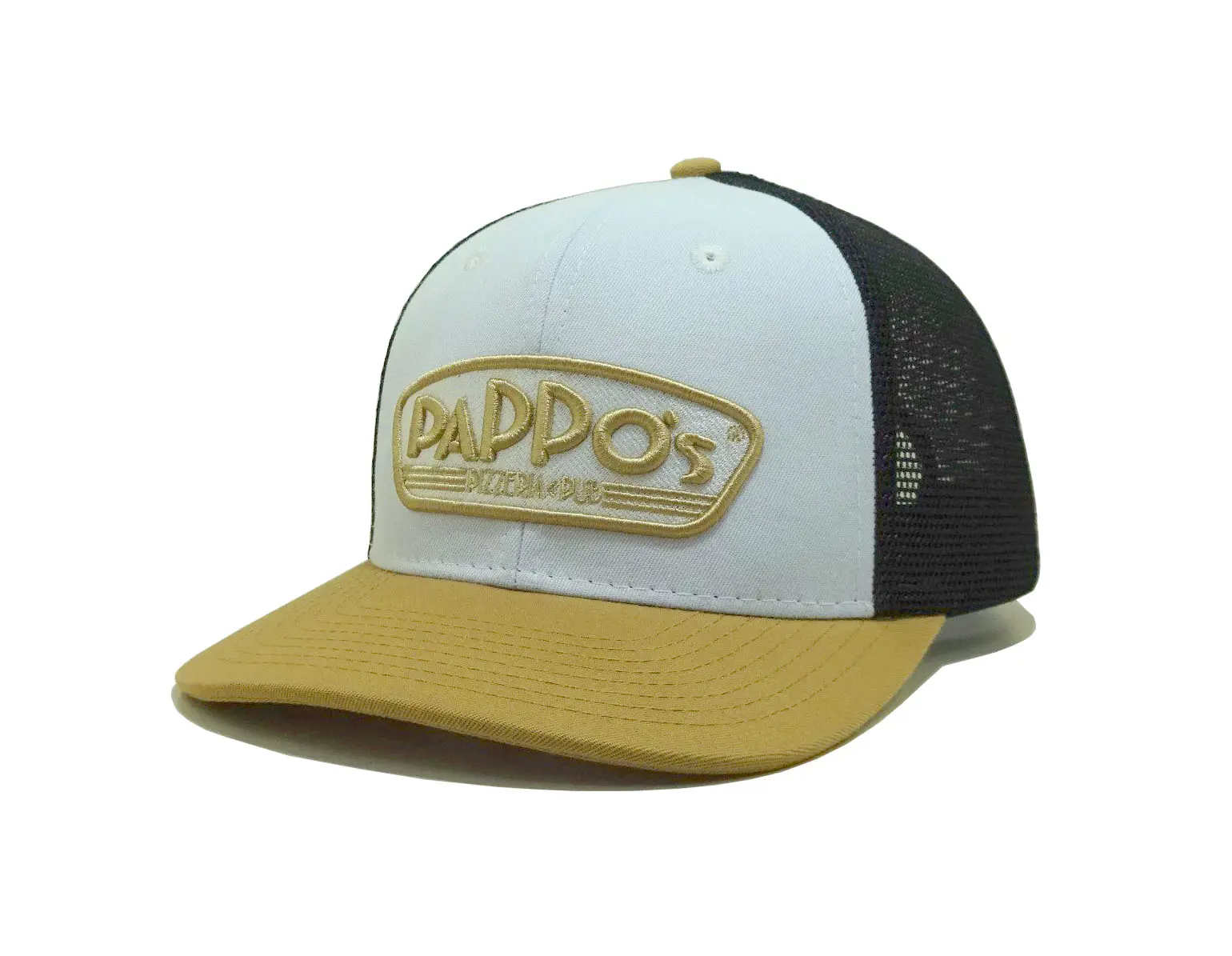 Gold Embroidery Logo Trucker Hats Custom Snapback Caps Hat Custom Woven Patch Vietnam Promotional Hat Snapback Cap 2