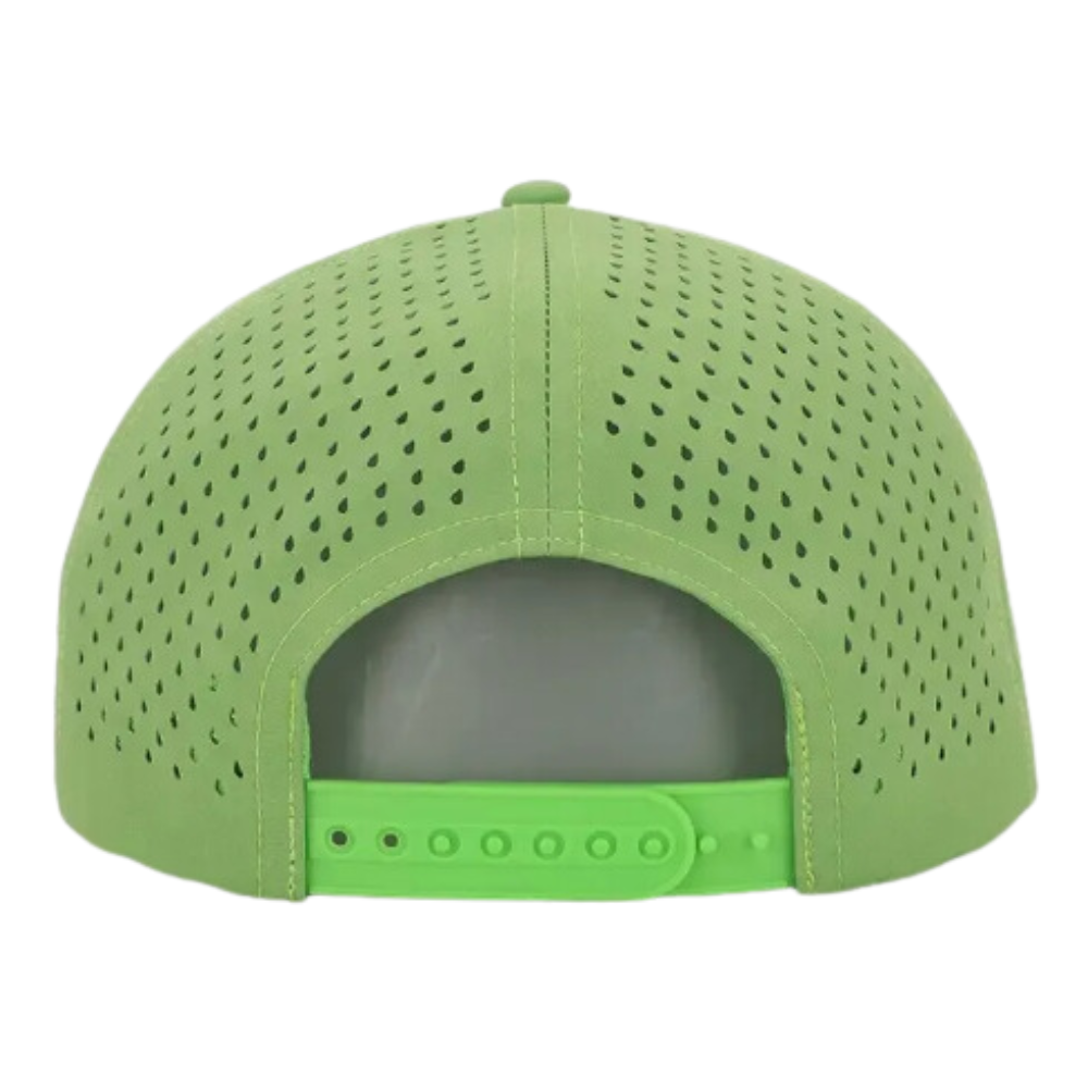 Golf Hat Laser Cut Hole Perforated Waterproof Trucker Hats 5 Panel With Rope Caps Contrast Color Structured Embroidered Logo OEM 7