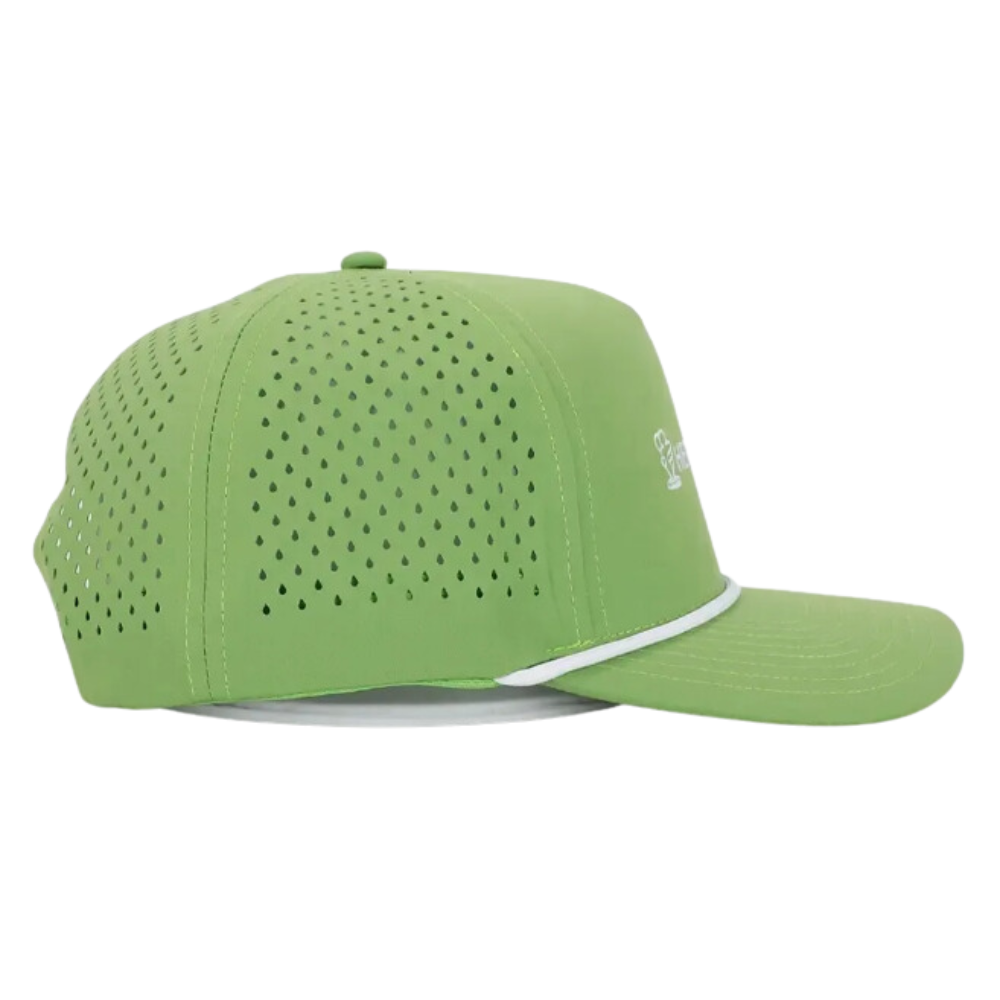 Golf Hat Laser Cut Hole Perforated Waterproof Trucker Hats 5 Panel With Rope Caps Contrast Color Structured Embroidered Logo OEM 5