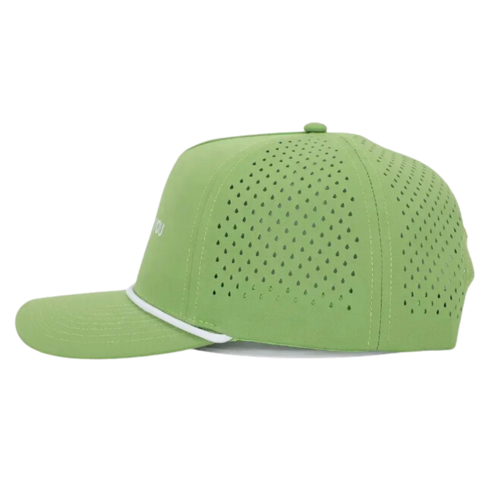 Golf Hat Laser Cut Hole Perforated Waterproof Trucker Hats 5 Panel With Rope Caps Contrast Color Structured Embroidered Logo OEM 4
