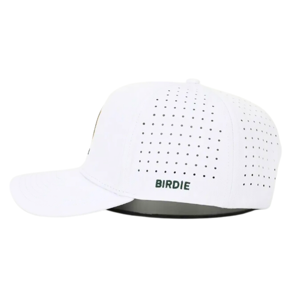 Golf Hat Laser Cut Hole Perforated Waterproof Trucker Hats Structured Embroidered Logo Breathable Mesh Custom Printed Inner Tape 2