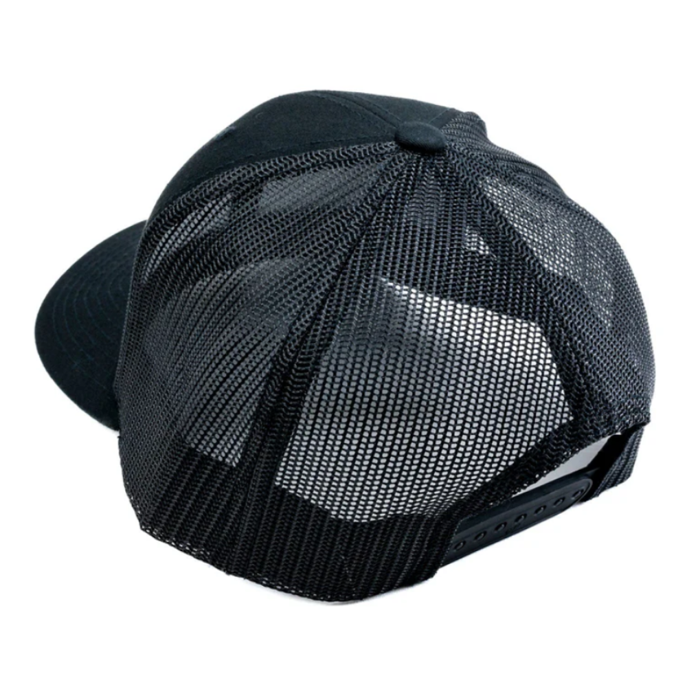 Gorras 6 Panel Trucker Hats Leather Logo Patches Structured Caps Breathable Mesh Adjustable Single Row Buckle Snapback Closurse 5