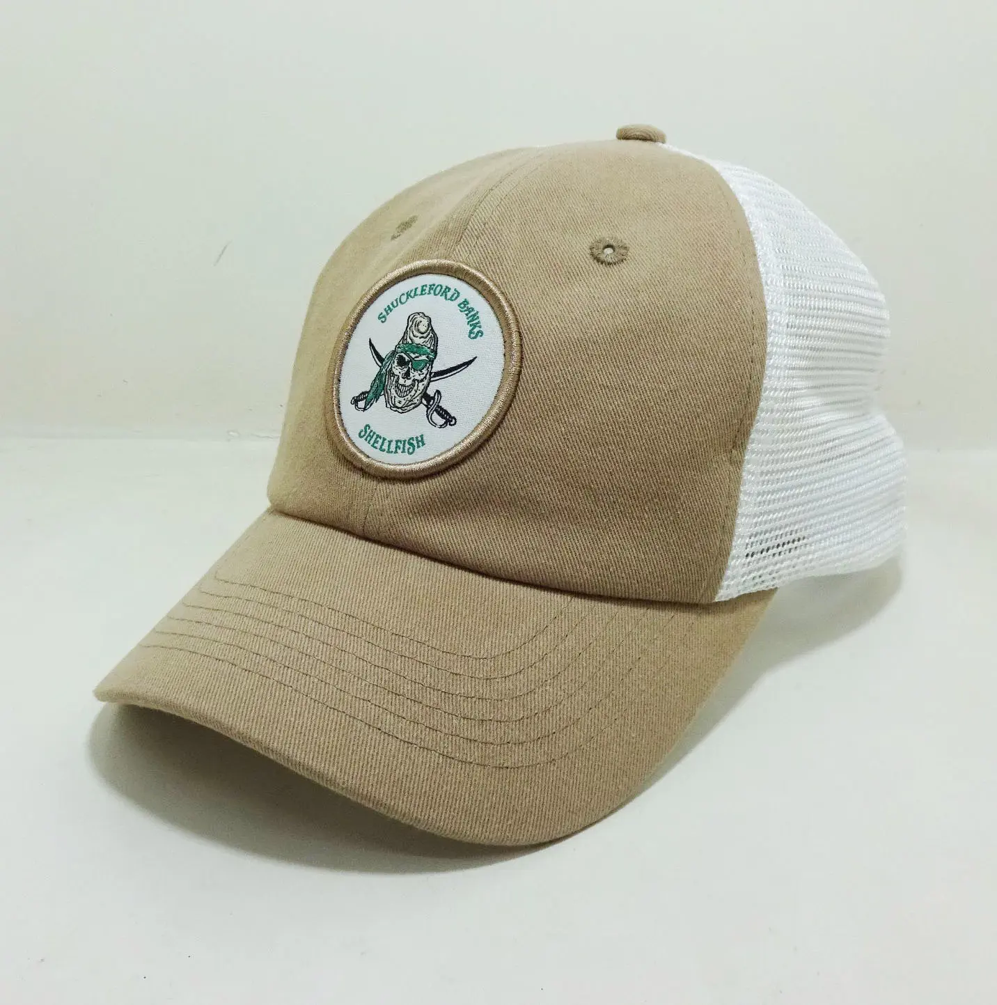 Gorras  6 Panel Unstructured Trucker Hats Woven Patch Logo Women and Men Sport Caps in Vietnam 6