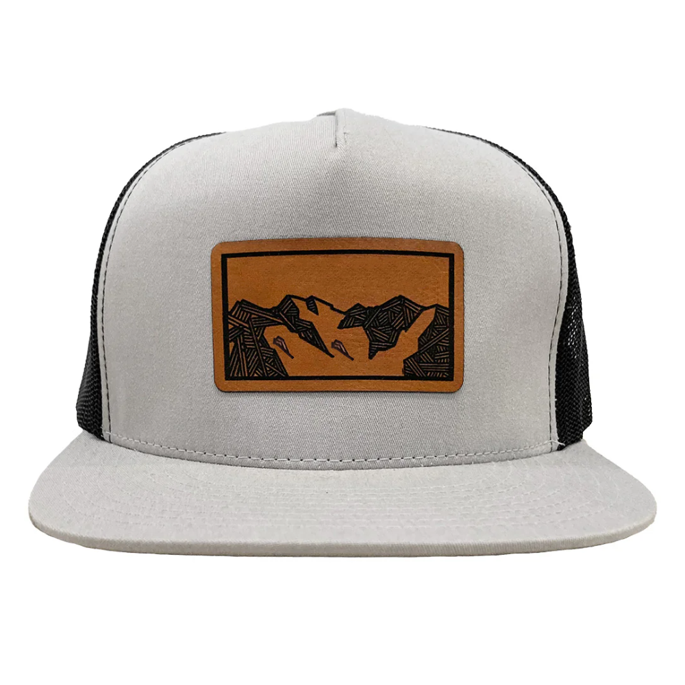 Gorras 7 Panel Trucker Hats Leather Patch Hat Flat Brim Breathable Mesh Adjustable Snapback Buckle Promotions Wholesale Unisex 3