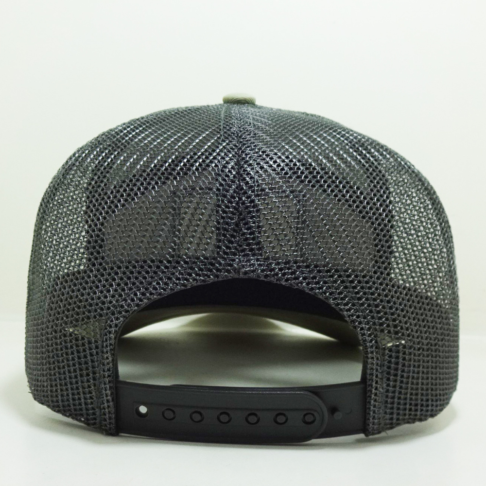 Gorras 7 Panel Trucker Hats Leather Patches Structured Caps Light Green/Black Label On Sweatband Adjustable Snapback Closure OEM 6
