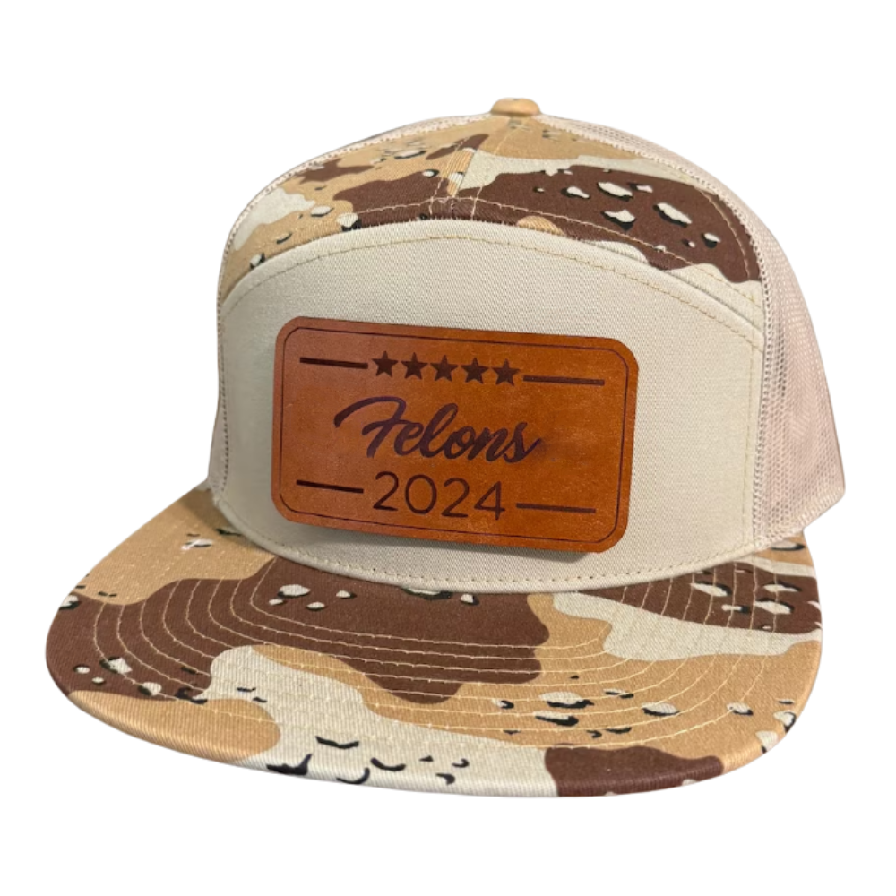 Gorras Camouflage 7 Panel Trucker Hats Leather Patch Hat Flat Brim Structured Cap Mesh Interior Tapes Plastic Snapback Closure 2