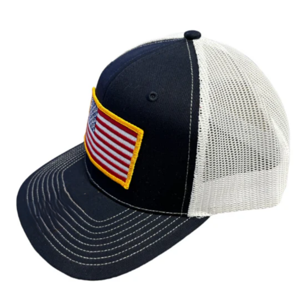 Gorras Embroidered Logo American Flag Trucker Hats Structured Cap Curved Brim Breathable Mesh Adjustable Snapback Closure Unisex 6