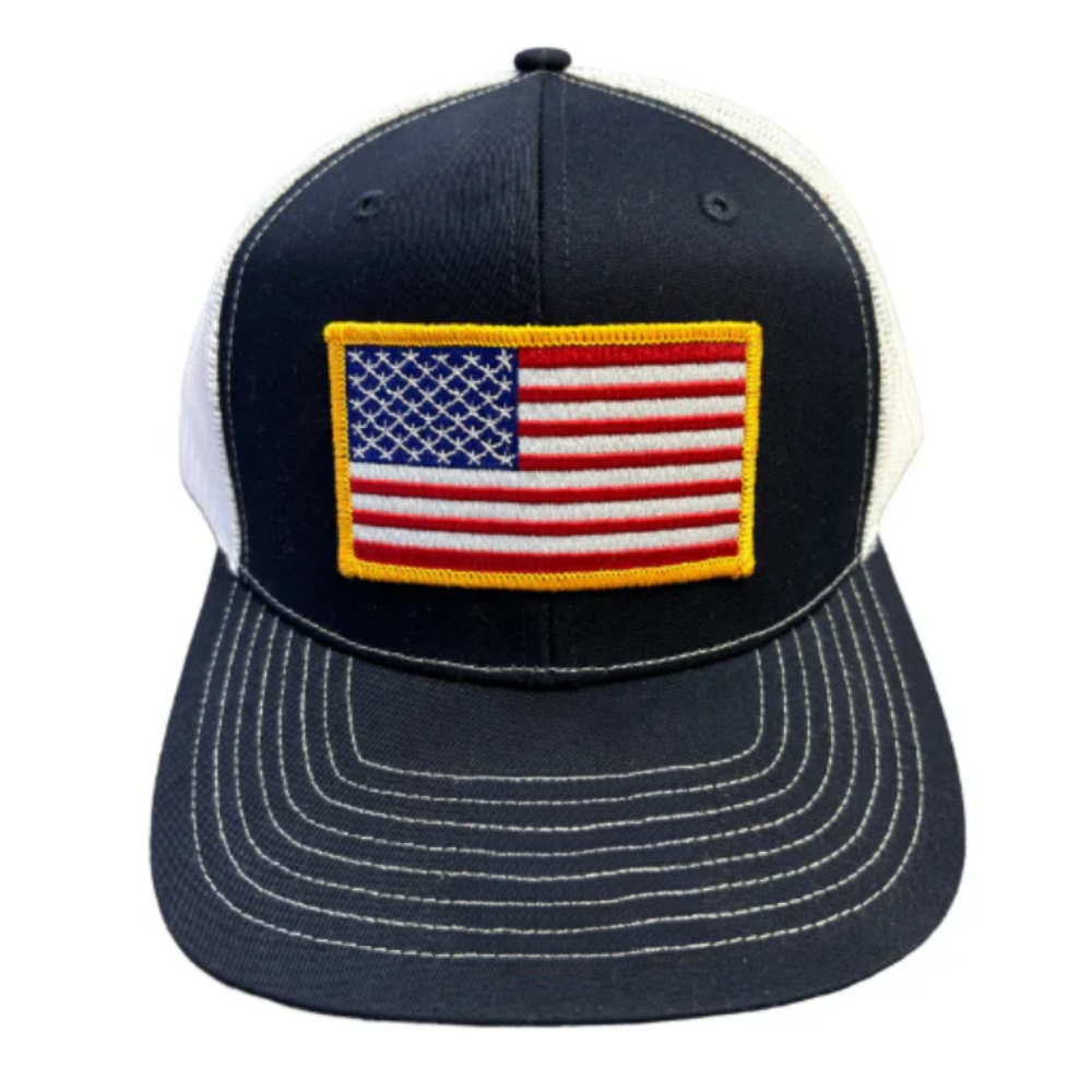 Gorras Embroidered Logo American Flag Trucker Hats Structured Cap Curved Brim Breathable Mesh Adjustable Snapback Closure Unisex 5