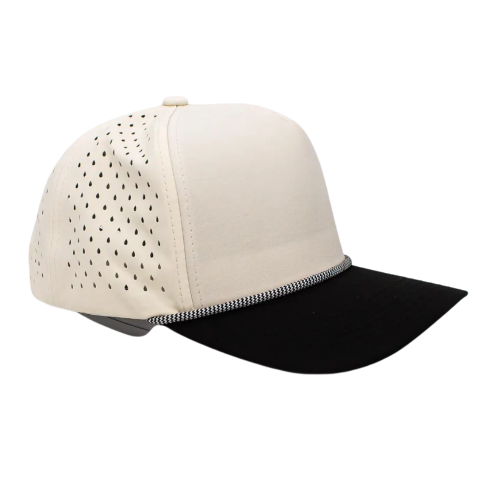 Gorras Laser Cut Hole Perforated Waterproof Printed/Embroidered Logo On Front Rope Hat Caps Snapback Closure Curved Brim Unisex 4