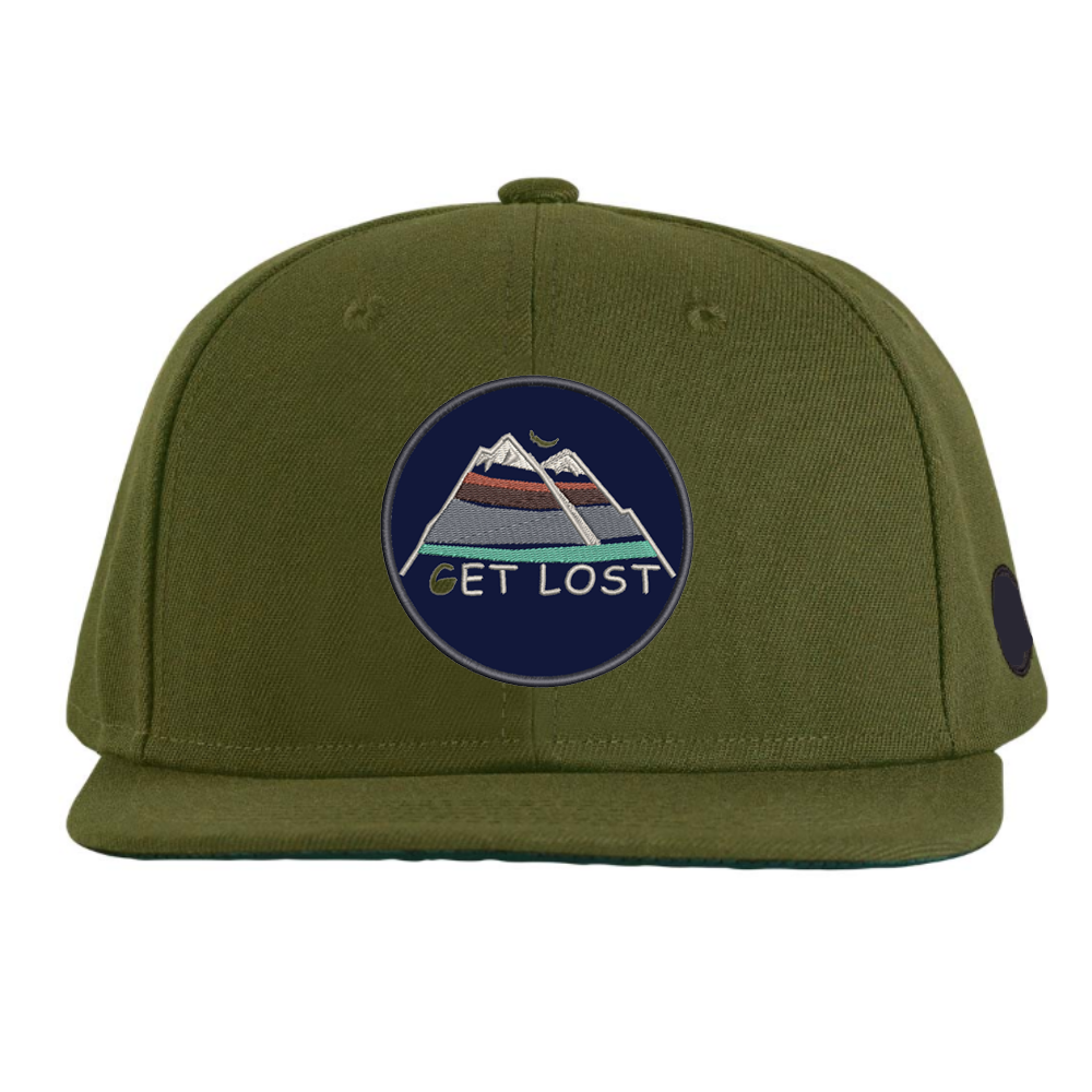 Gorras Olive/Loden Green Snapback Caps 6 Panel Embroidered Logo Patches Structured Flat Brim Adjustable Plastic Closure Unisex 2