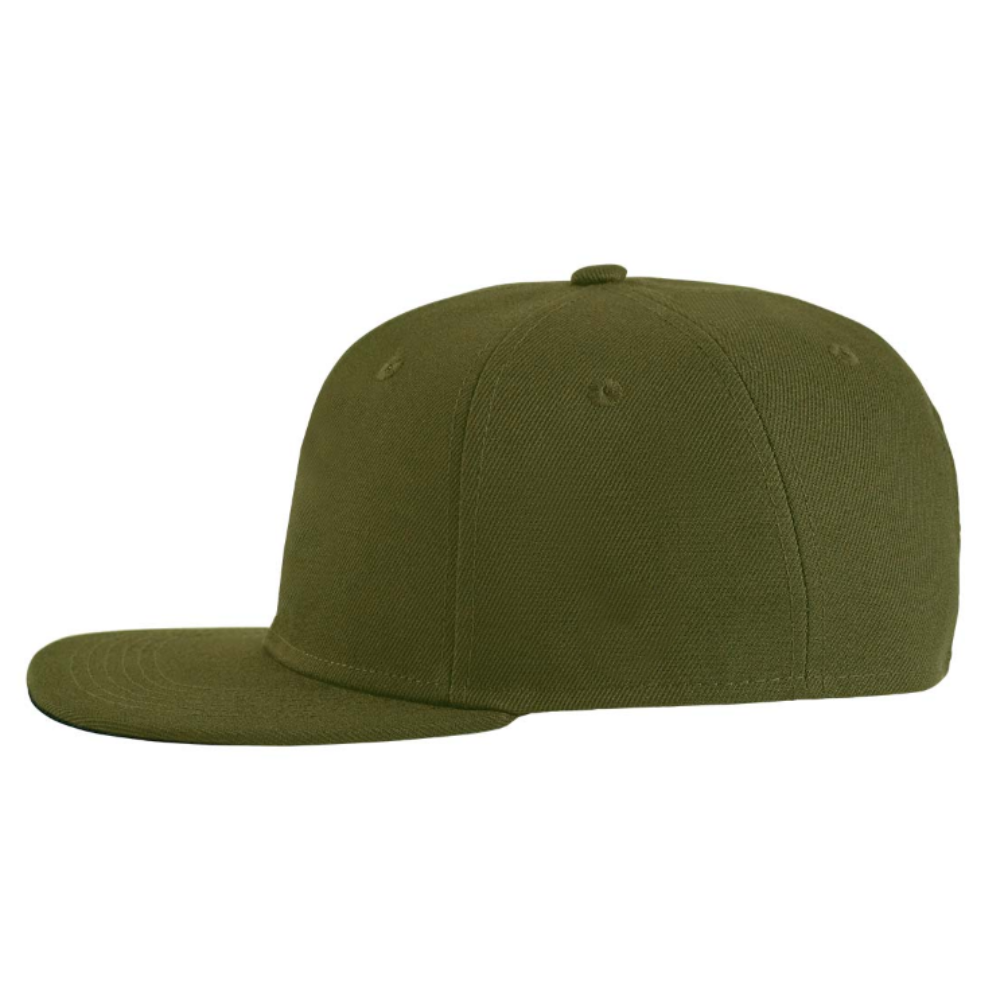 Gorras Olive/Loden Green Snapback Caps 6 Panel Embroidered Logo Patches Structured Flat Brim Adjustable Plastic Closure Unisex 5