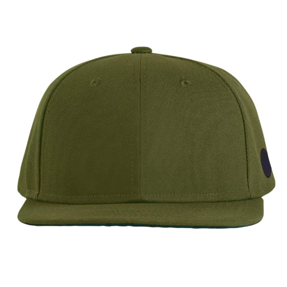 Gorras Olive/Loden Green Snapback Caps 6 Panel Embroidered Logo Patches Structured Flat Brim Adjustable Plastic Closure Unisex 3