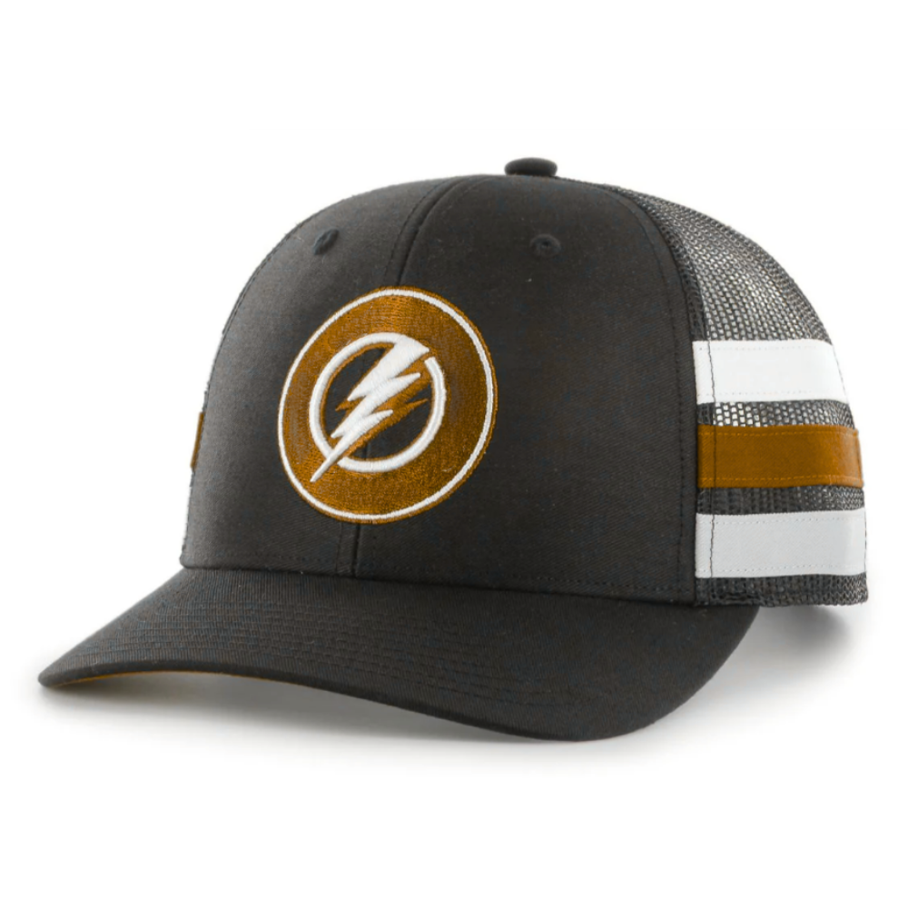 Gorras Side Stripes Trucker Hats 6 Panel Structured Cap Embroidered Logo on Front Custom Color Snapback Single Row Buckle Unisex 5